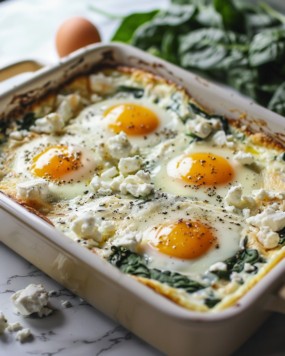 Spinach White Bean Egg Bake with Feta 3 Spinach White Bean Egg Bake with Feta