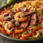 Steak & Shrimp Fajita Rice Plate