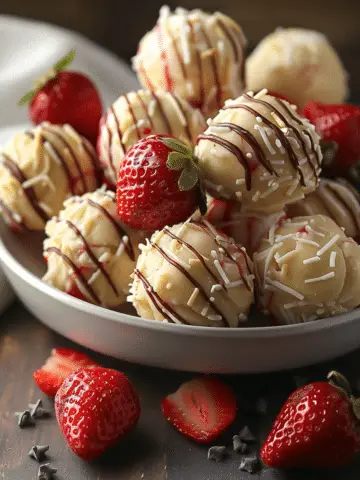 Strawberry Shortcake Protein Bites