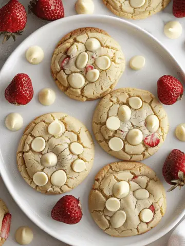 Strawberry White Chocolate Cookies