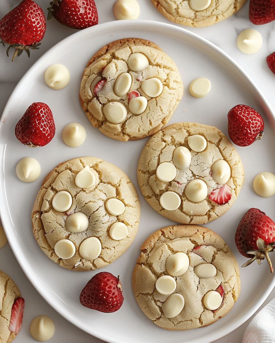 Strawberry White Chocolate Cookies