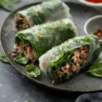 Thai Basil Beef Rolls