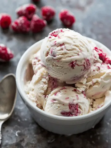 White Chocolate Raspberry Protein Ice Cream