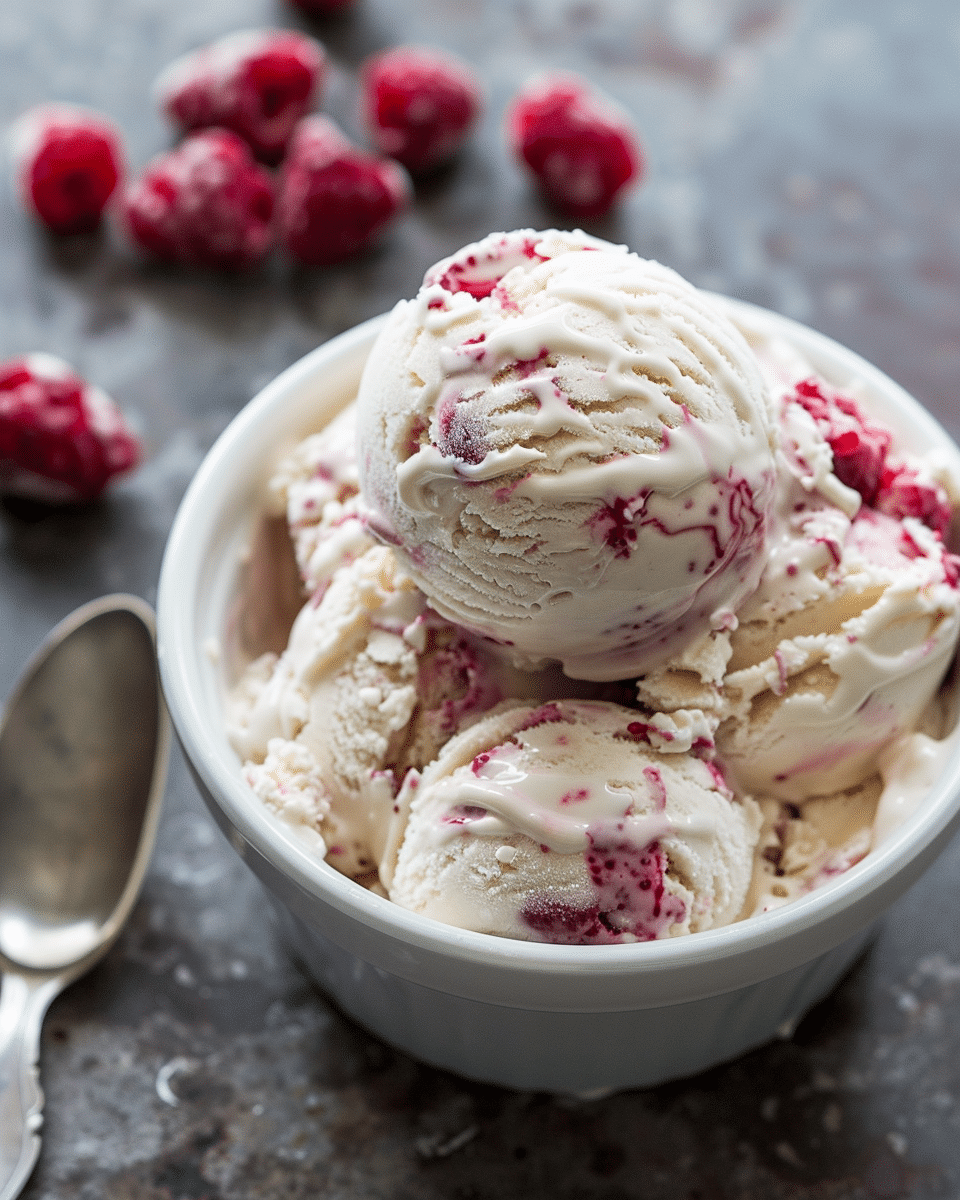 White Chocolate Raspberry Protein Ice Cream