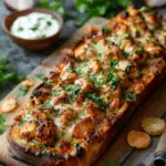 Cheesy Tandoori Chicken Garlic Bread