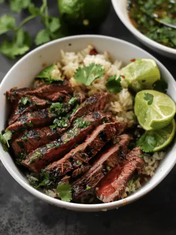 Cilantro Lime Steak Bowls