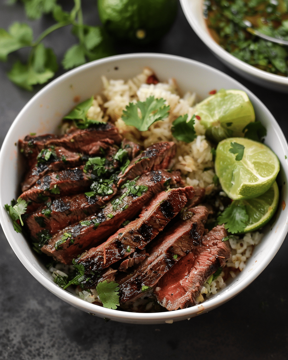 Cilantro Lime Steak Bowls