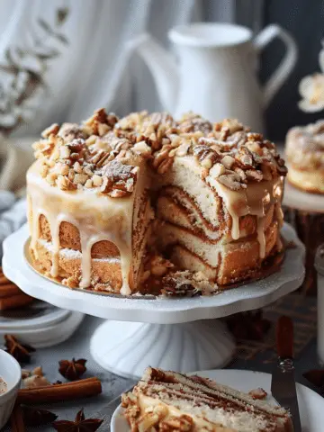 Cinnamon Roll Poke Cake