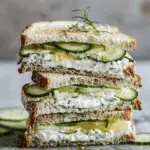 Cucumber and Cream Cheese Sandwich