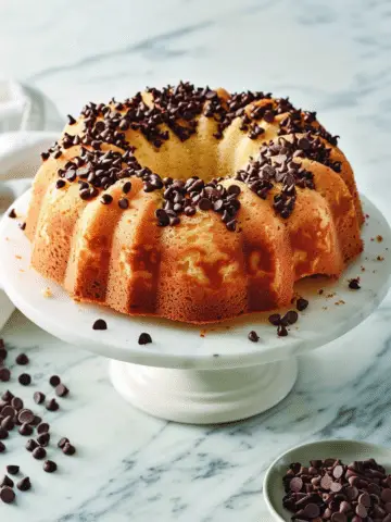 Decadent Ricotta Chocolate Chip Bundt Cake