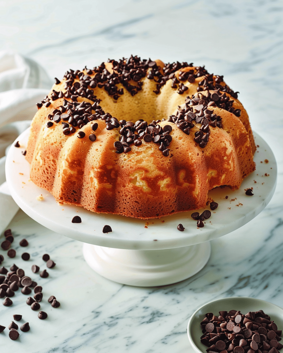 Decadent Ricotta Chocolate Chip Bundt Cake