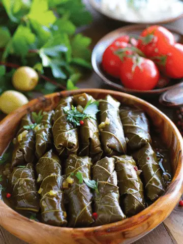 Dolmadakia (Greek Stuffed Grape Leaves)