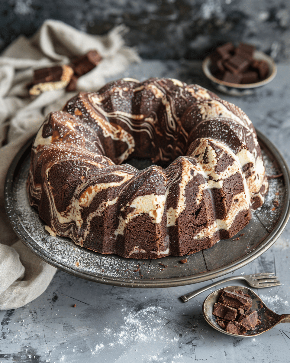 Double Chocolate Ricotta Marble Cake