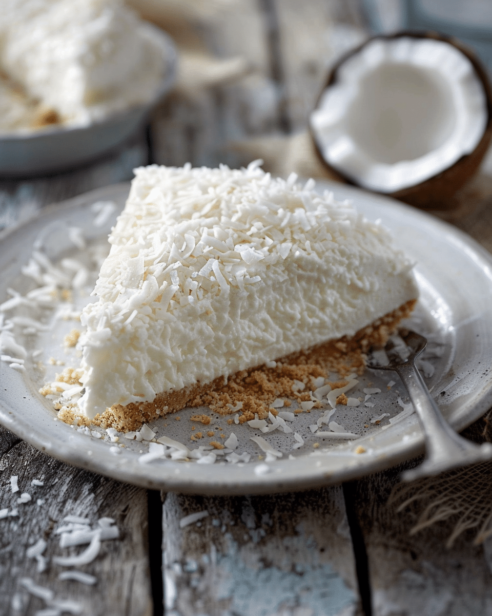 Easy No-Bake Coconut Cheesecake