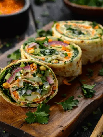 Fresh Vegetable Tortilla Roll Ups