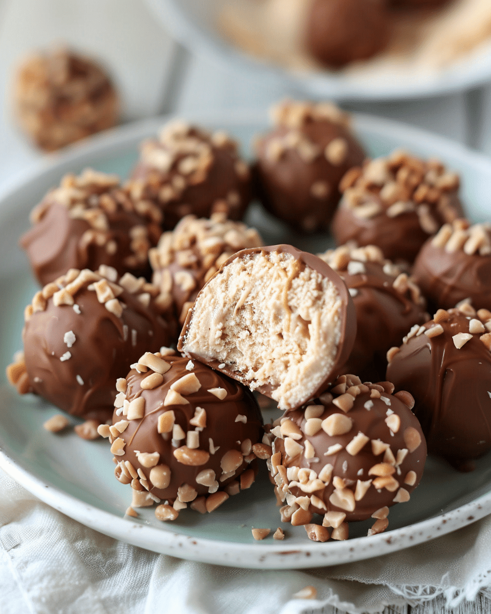 Frozen Greek Yogurt Peanut Butter Bites