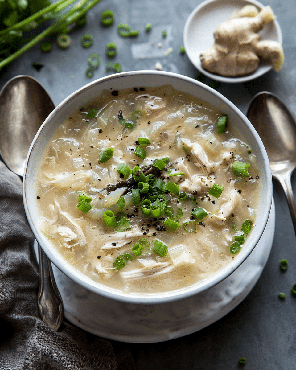 Ginger Scallion Chicken Soup