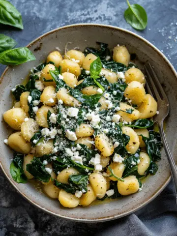 Gnocchi with Spinach and Feta