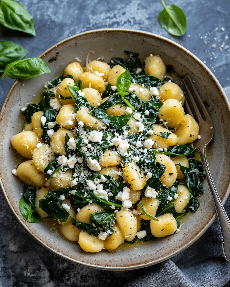 Gnocchi with Spinach and Feta