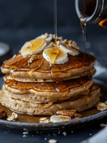 Healthy Cinnamon Oat Pancakes