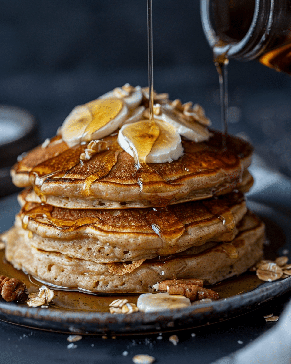 Healthy Cinnamon Oat Pancakes