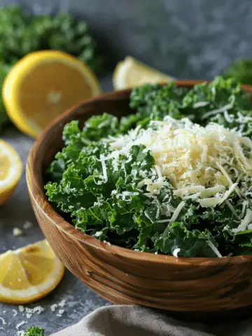 Lemony Parmesan Kale Salad