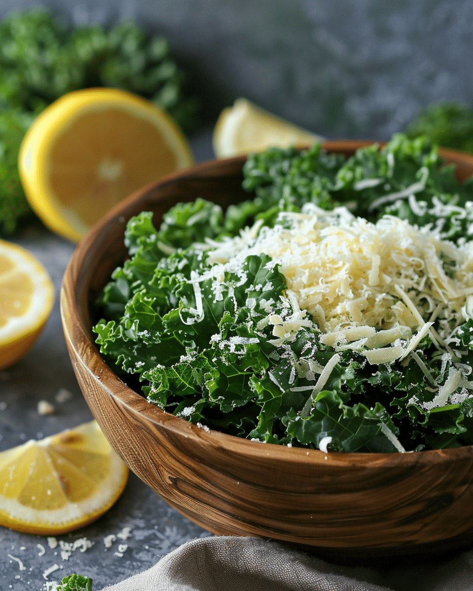 Lemony Parmesan Kale Salad
