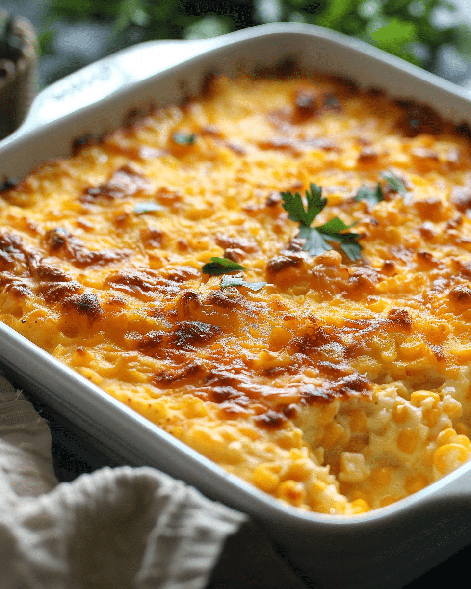 Loaded Cheesy Corn Casserole