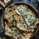 Mediterranean Spinach and Feta Cheese Crisps