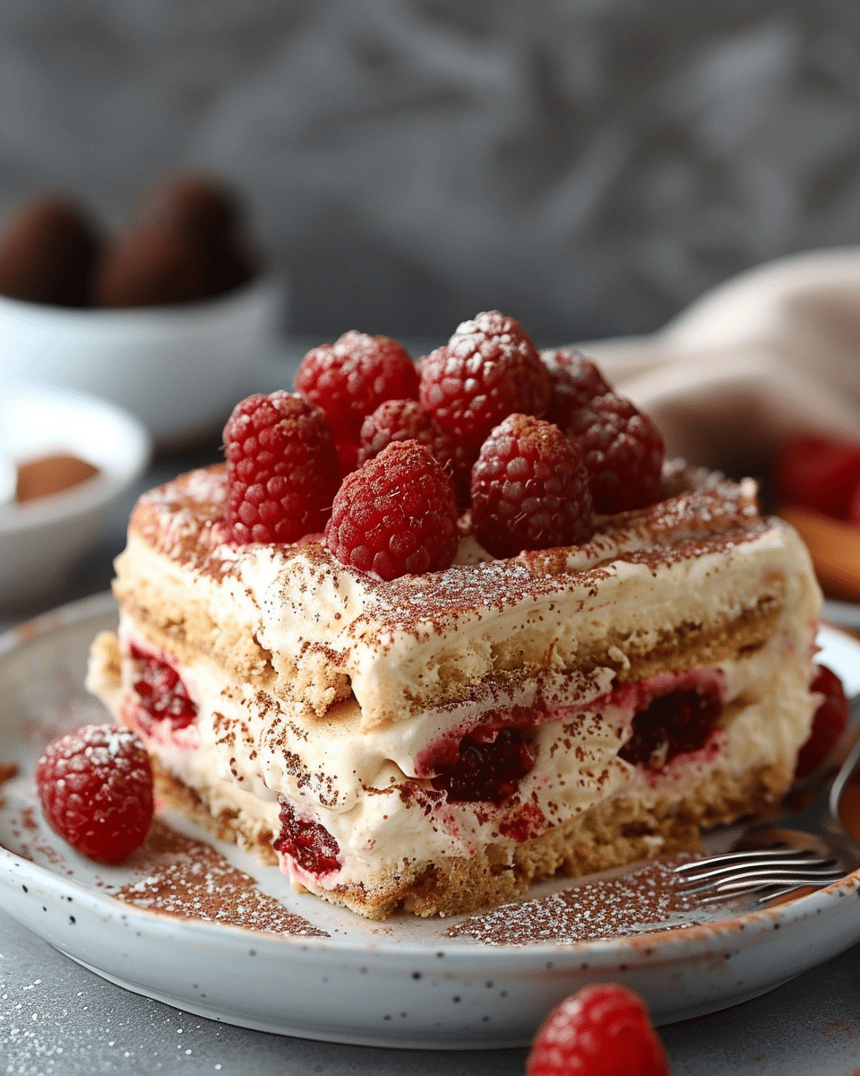 Raspberry London Fog Tiramisu