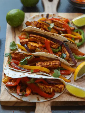 Spicy Tofu Fajitas