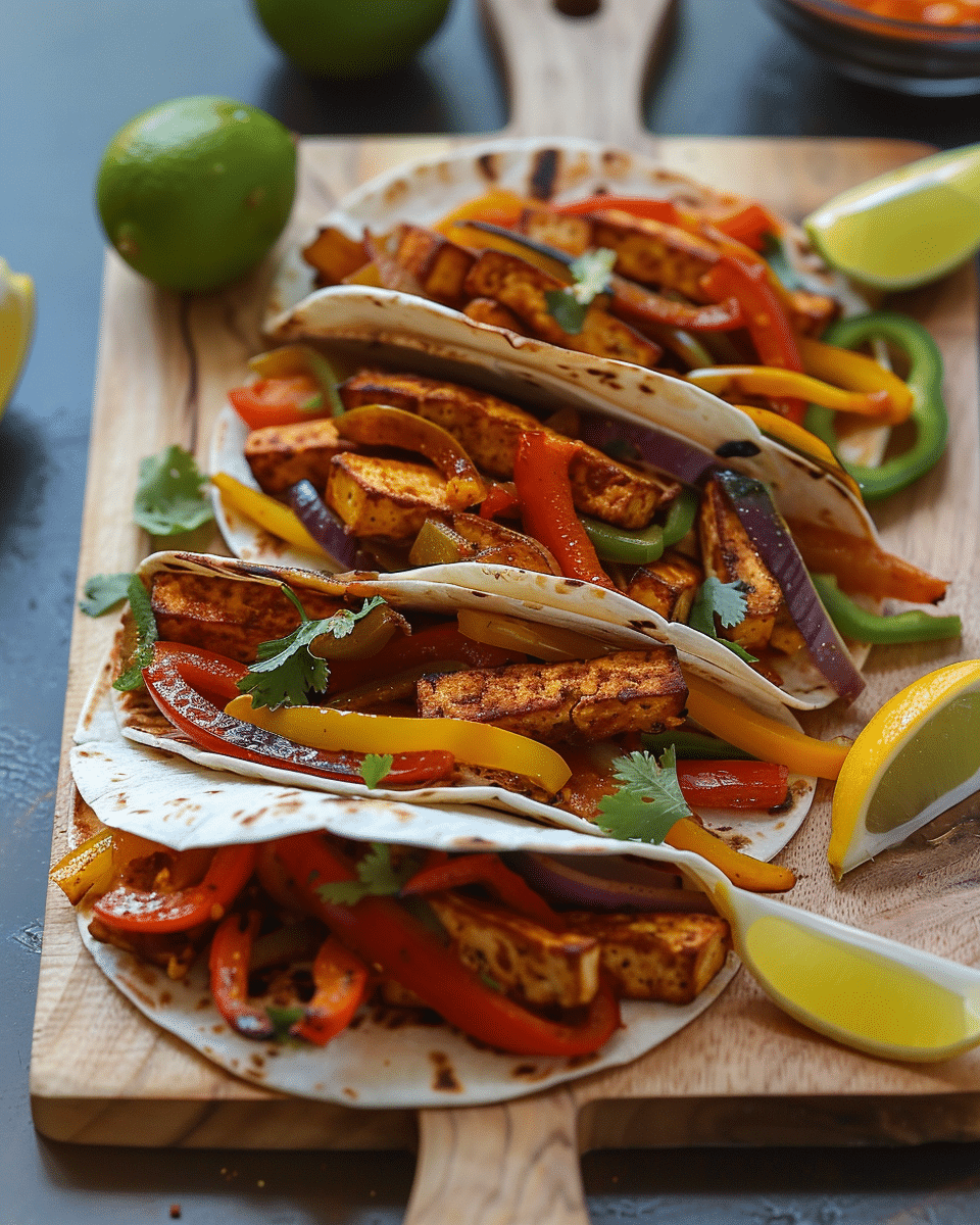 Spicy Tofu Fajitas