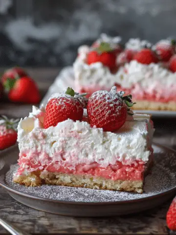 Strawberry Earthquake Cake