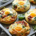 Sun-Dried Tomato Spinach Egg Biscuits