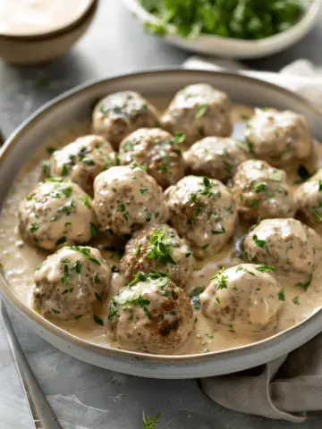 Swedish-Style Creamy Meatballs