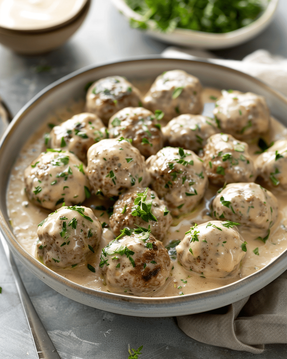 Swedish-Style Creamy Meatballs
