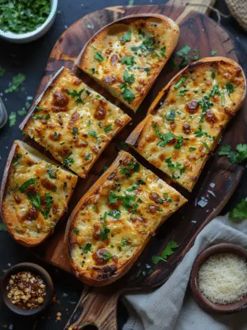 Tandoori Chicken Garlic Bread