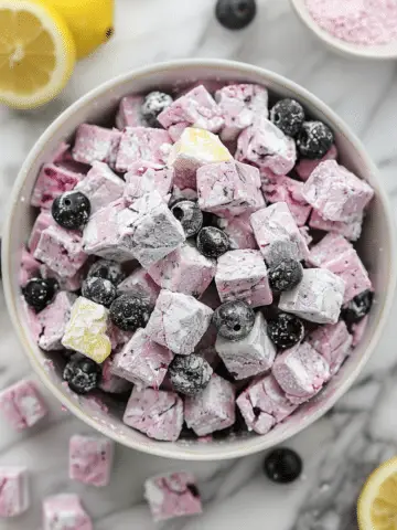 Blueberry Lemon Cheesecake Puppy Chow
