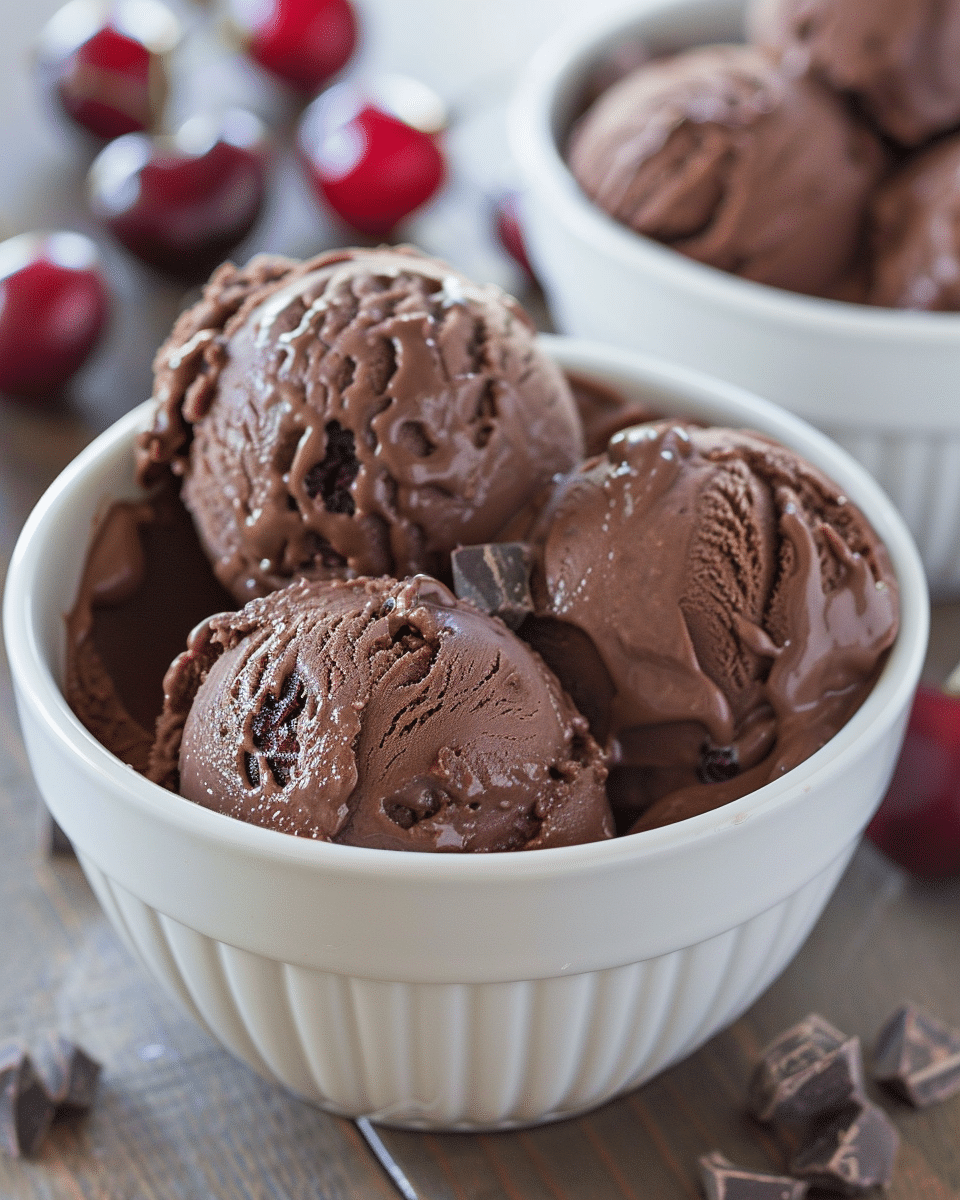 Chocolate Cherry Frozen Yogurt Bon Bons
