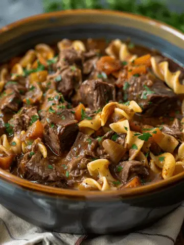 Crockpot Beef and Noodles
