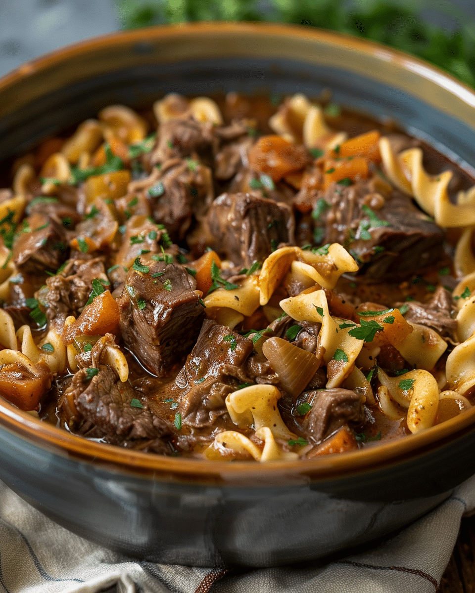Crockpot Beef and Noodles