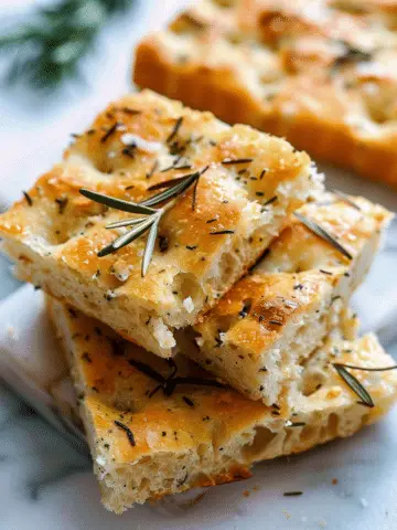 Italian Focaccia Bread with Rosemary