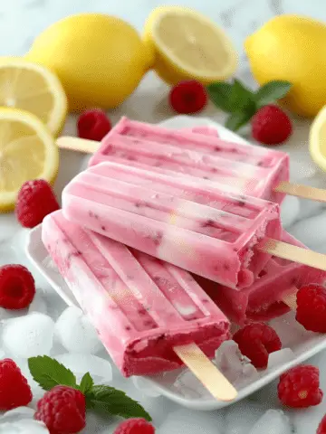 Keto Raspberry Lemon Popsicles