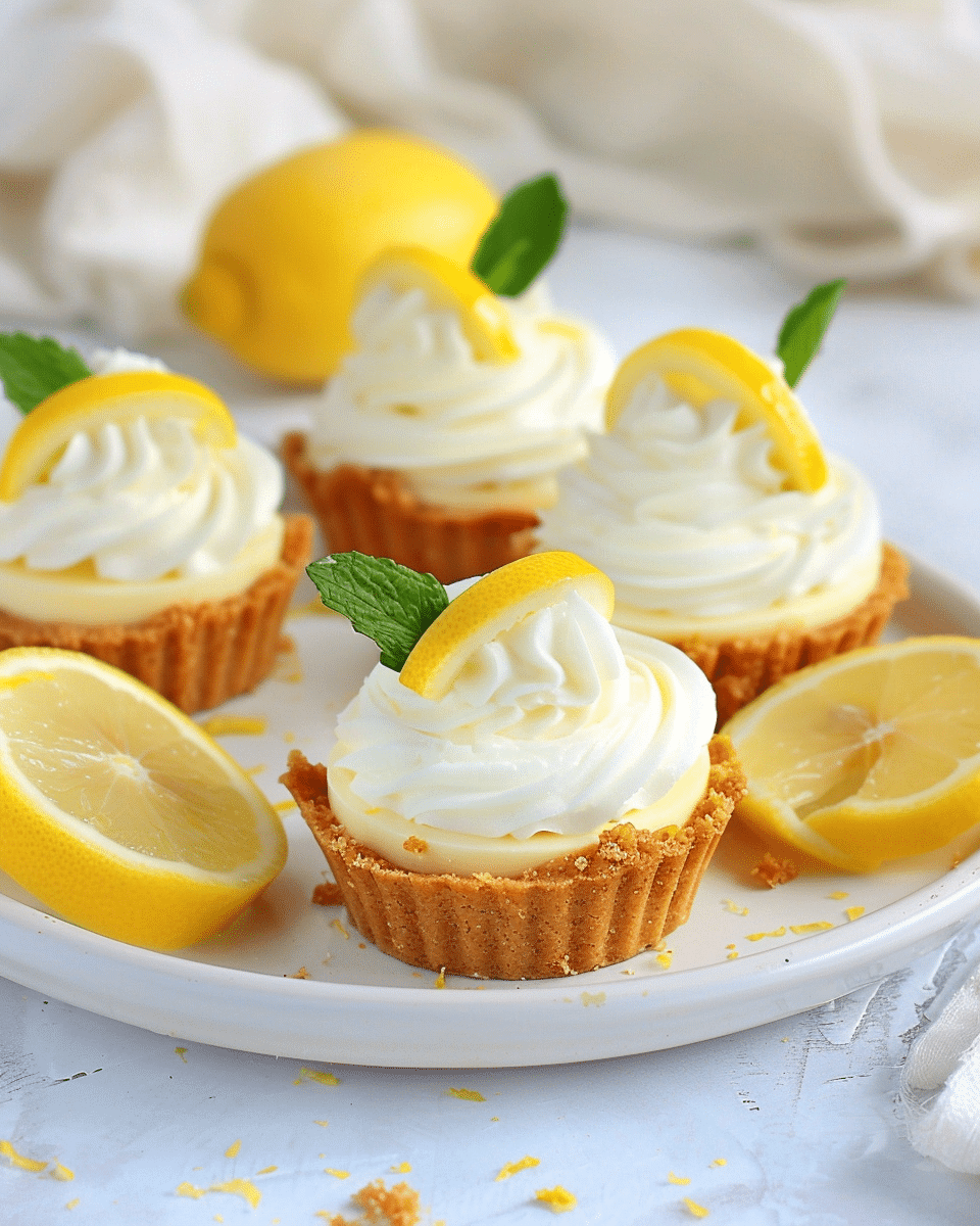 Mini No-Bake Lemon Cheesecake Tarts
