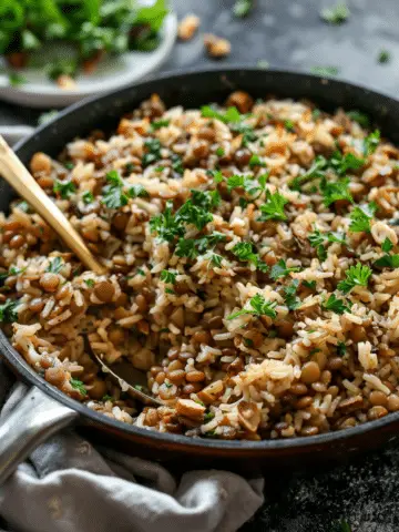 Mujadara (Lebanese Lentils and Rice)