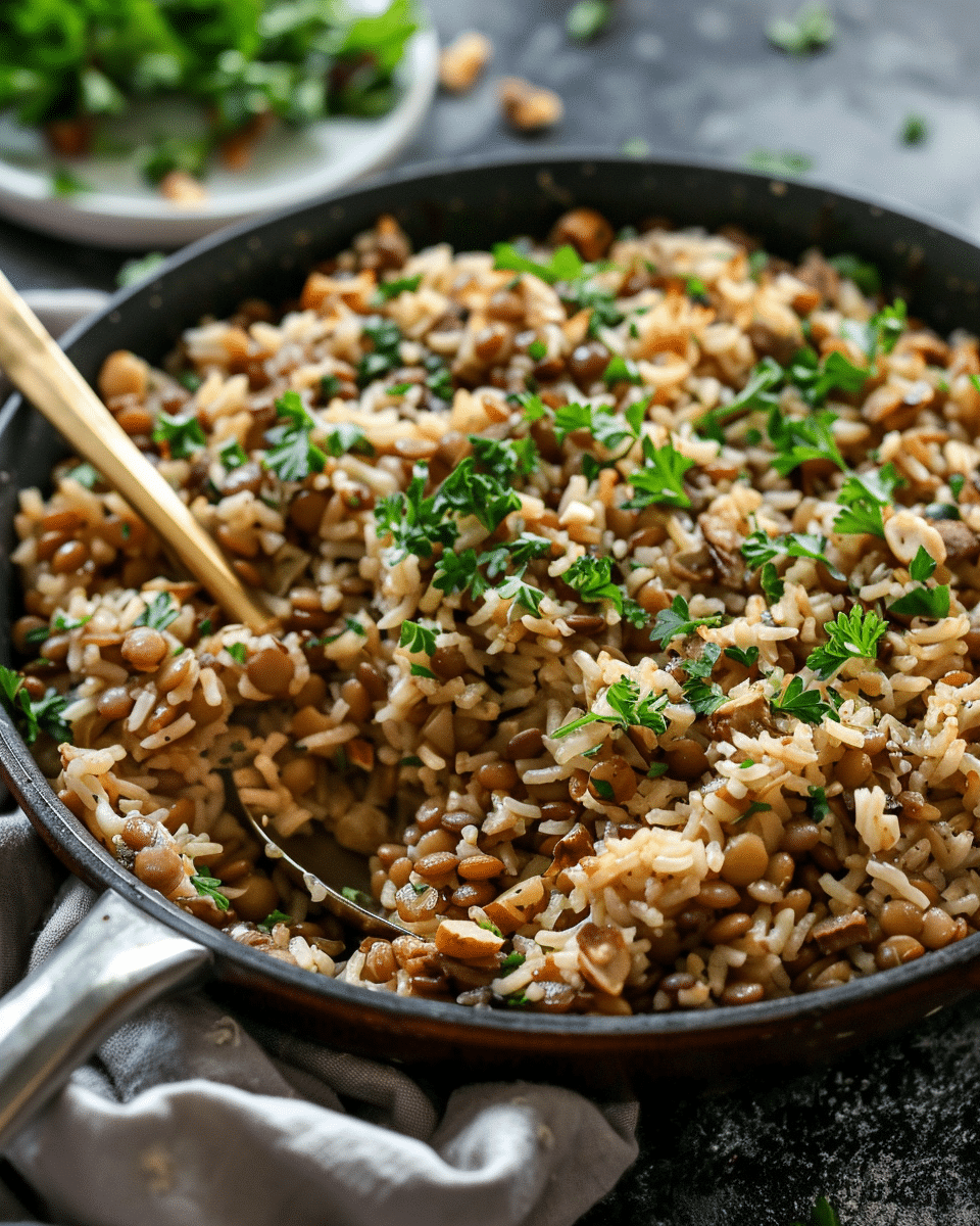 Mujadara (Lebanese Lentils and Rice)