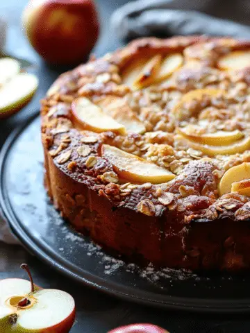 No-Flour Flourless Oatmeal Apple Cake