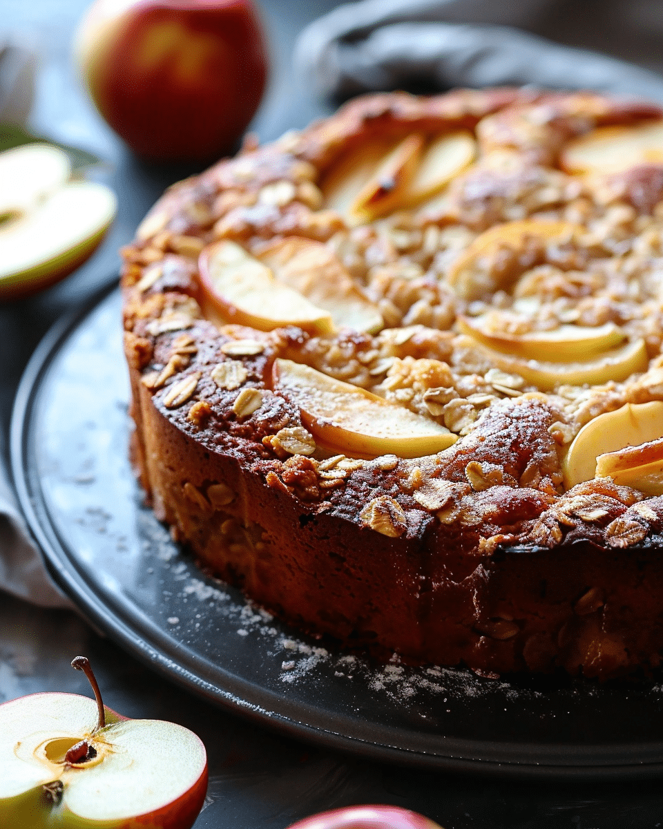 No-Flour Flourless Oatmeal Apple Cake