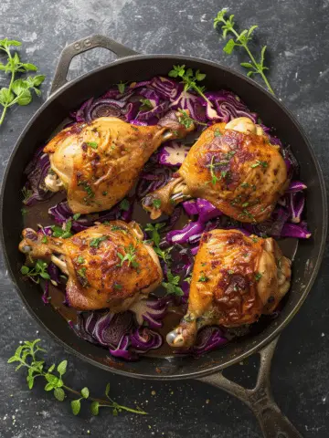 Oktoberfest Chicken with Red Cabbage