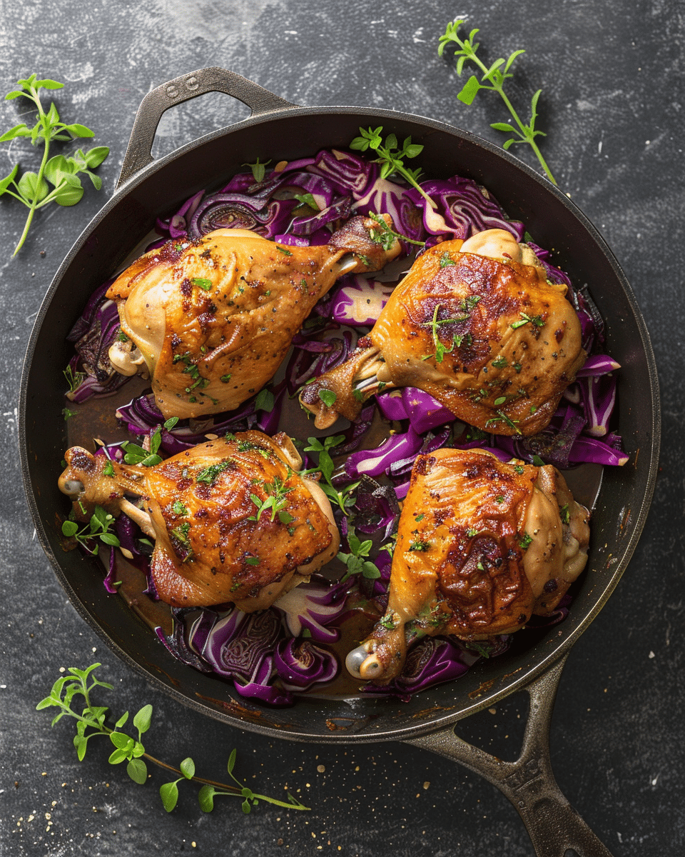 Oktoberfest Chicken with Red Cabbage